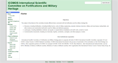 Desktop Screenshot of icofort.icomos.org